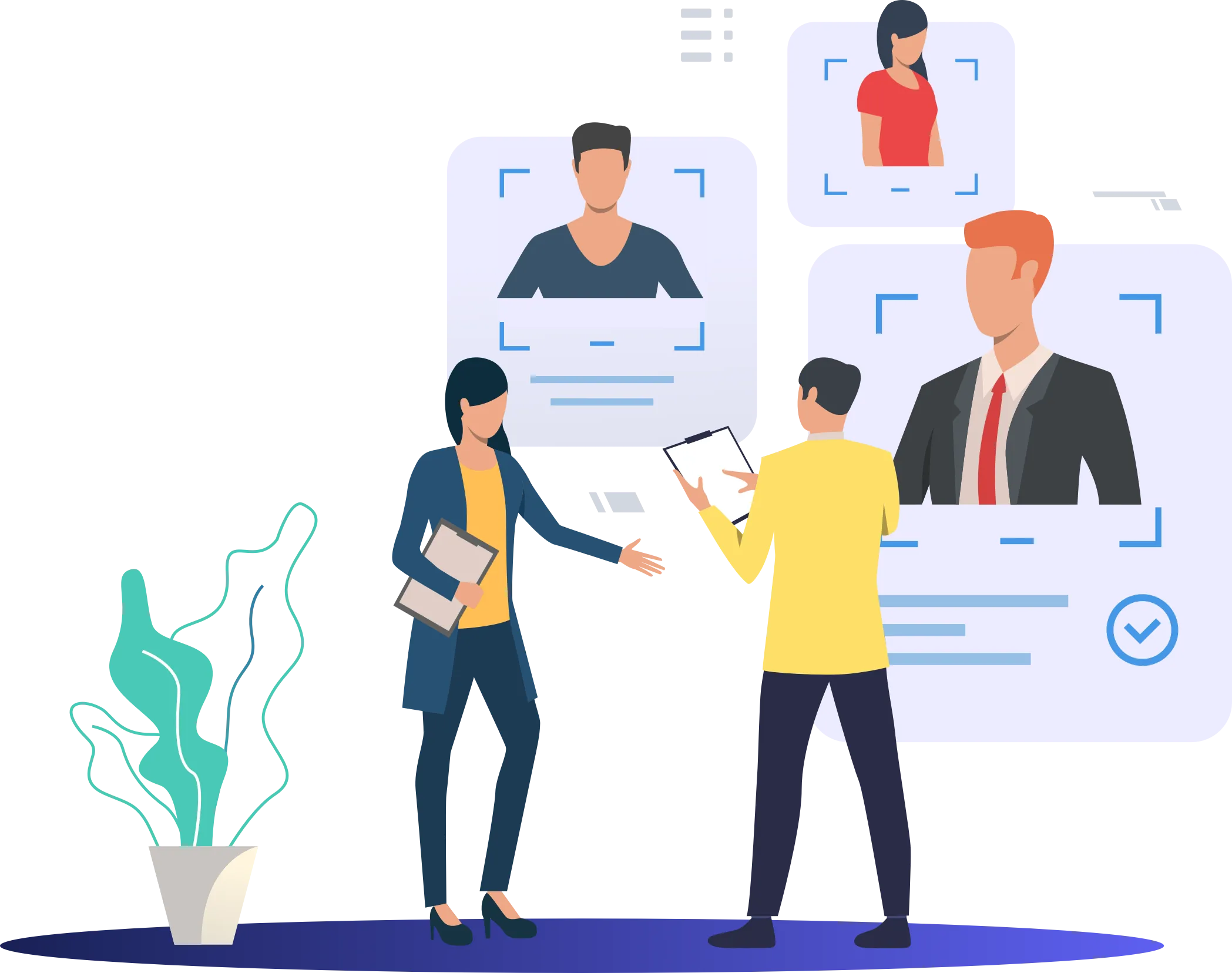 Candidate screening and assessment illustration